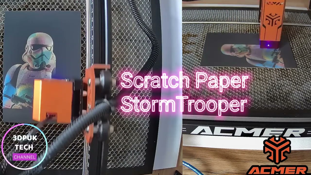 Acmer P1S PRO 6w laser Scratch paper StormTrooper