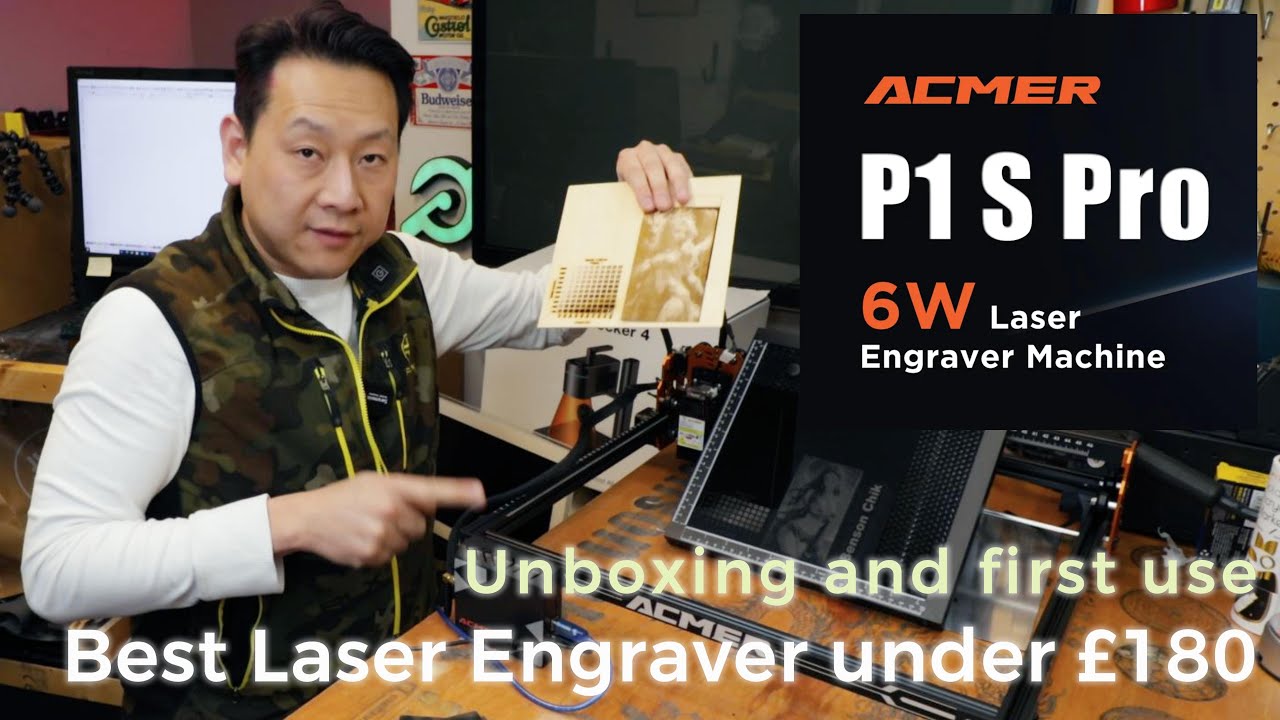 Best budget laser engraver 2024 ACMER P1 S Pro first use and review