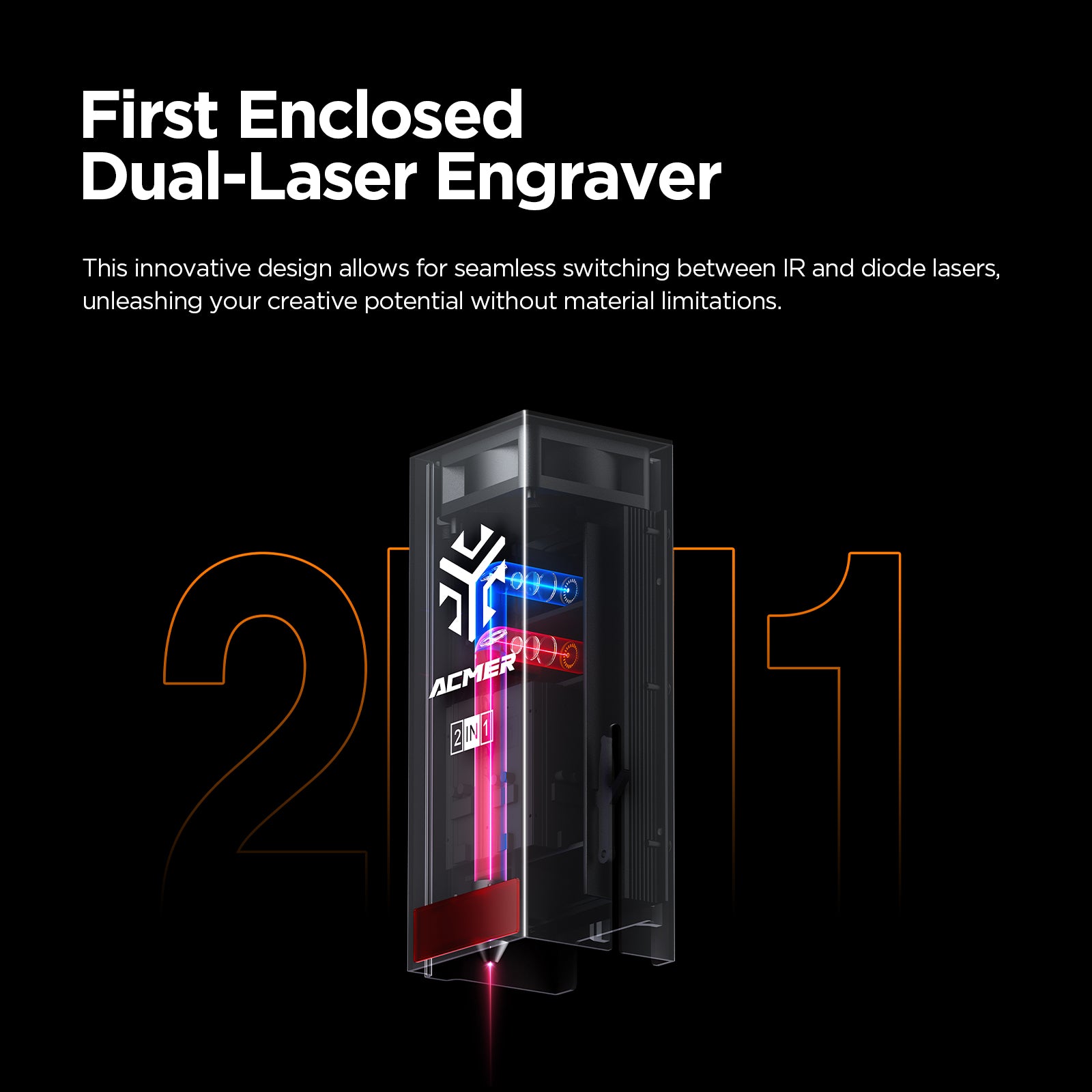 ACMER P3 IR & Diode Dual Laser Engraver