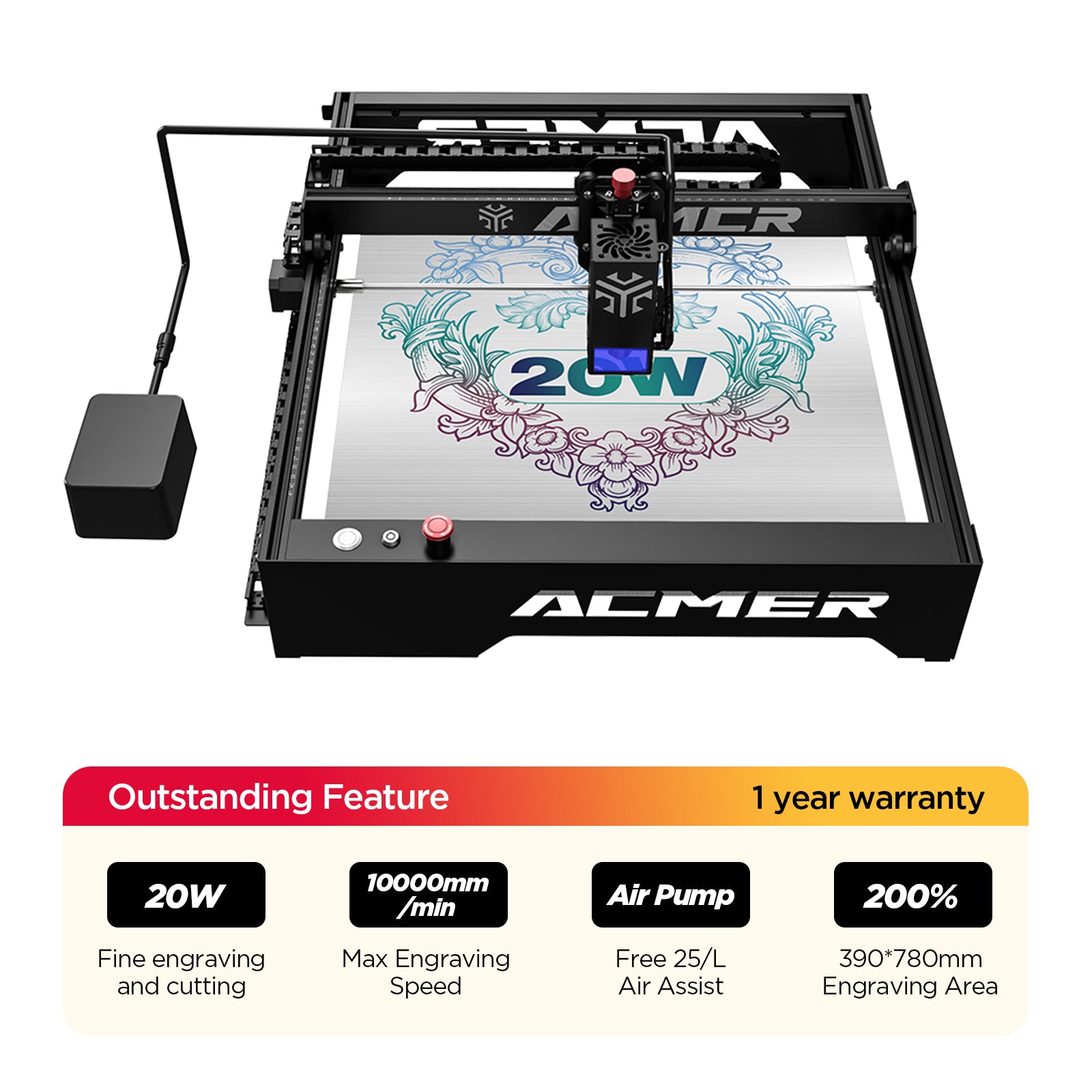 ACMER P1 20W Laser Engraver Cutting Machine