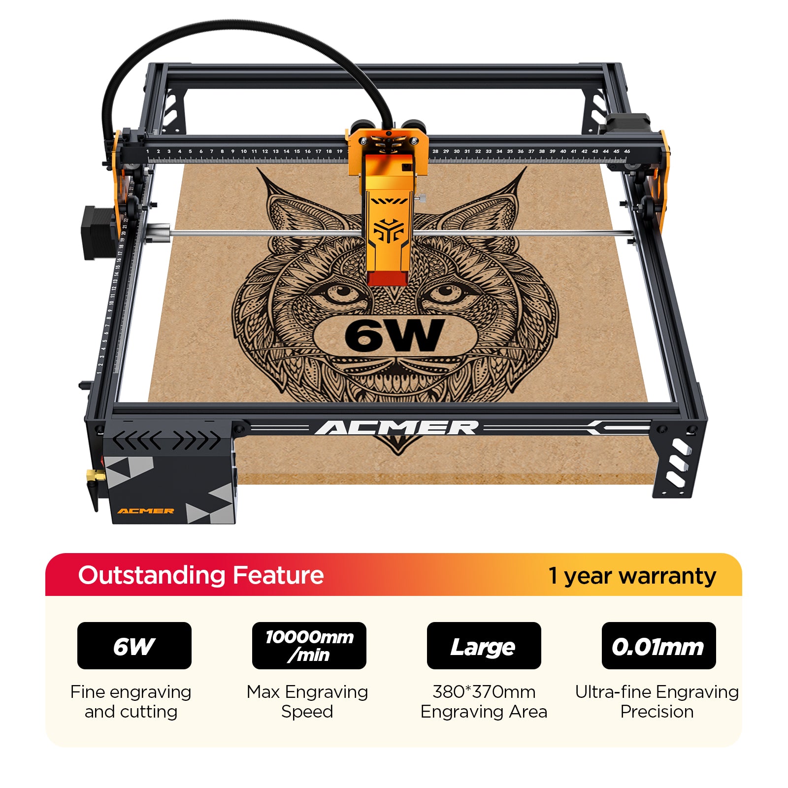 ACMER P1 S pro 6w Best Budget Laser Engraver