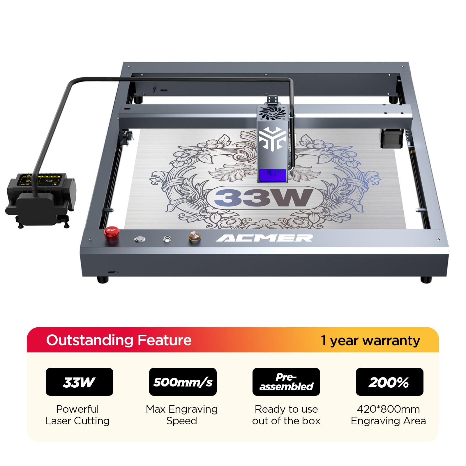 ACMER P2 33W Laser Engraver Cutting Machine