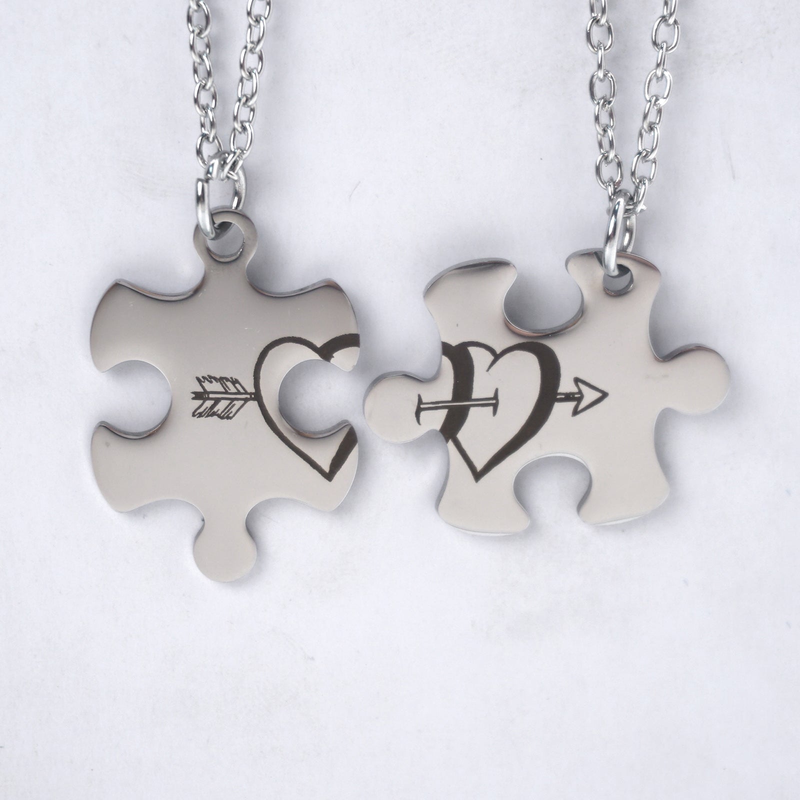 Puzzle Piece Necklace Couples