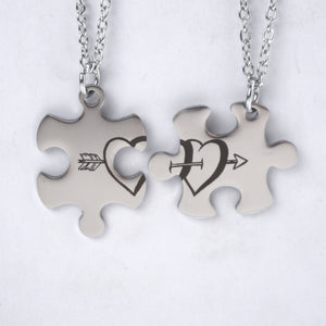 Puzzle Piece Necklace Couples